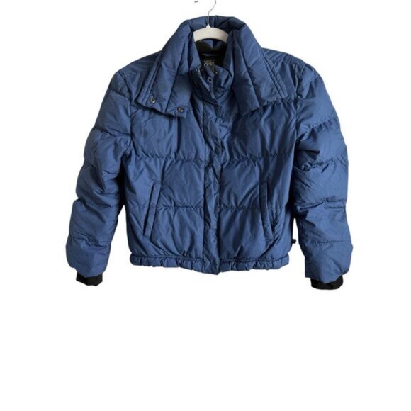 Athleta Girl‎ Sleigh All Day Down Puff Jacket In Damask Blue Size L/12 Winter - Picture 1 of 16